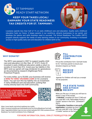 School Readiness Tax Credit thumbnail.
